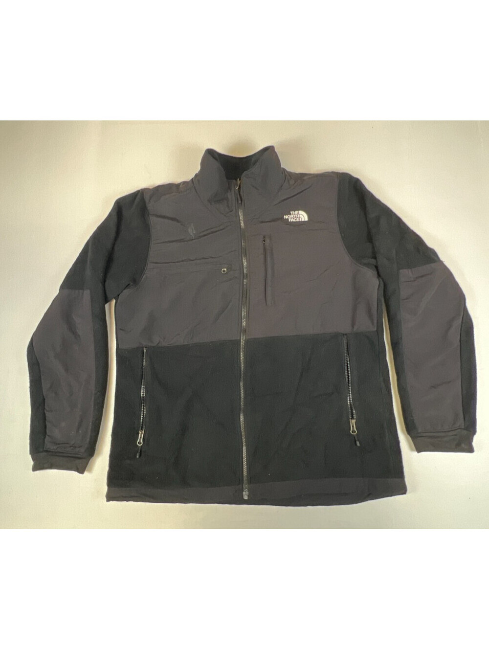 The North Face Men L Black Full Zip Fleece Outdoor Jacket Denali